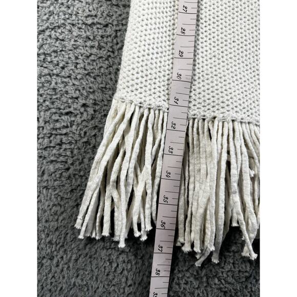 Chicos Cardigan Women 0 US Small Open Front Fringe Hem Knit Long Sleeve - Picture 6 of 9